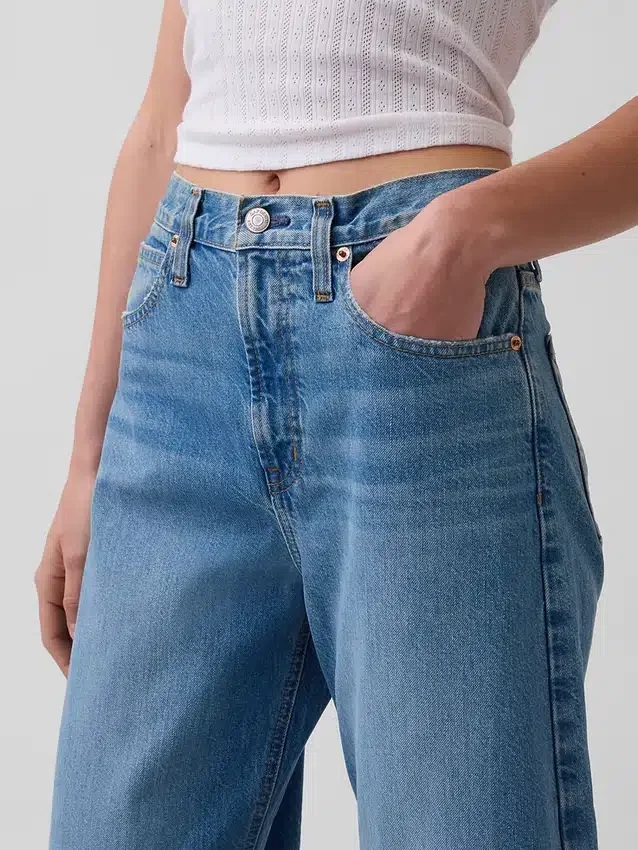 High Rise Crop Barrel Jeans