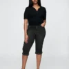 High Rise Cropped Capri Jeans