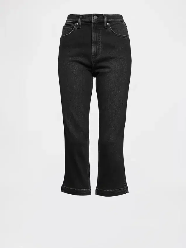 High Rise Cropped Capri Jeans
