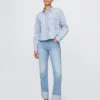 High Rise Cuffed '90S Slim Straight Jeans