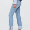 High Rise Cuffed '90S Slim Straight Jeans