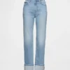High Rise Cuffed '90S Slim Straight Jeans