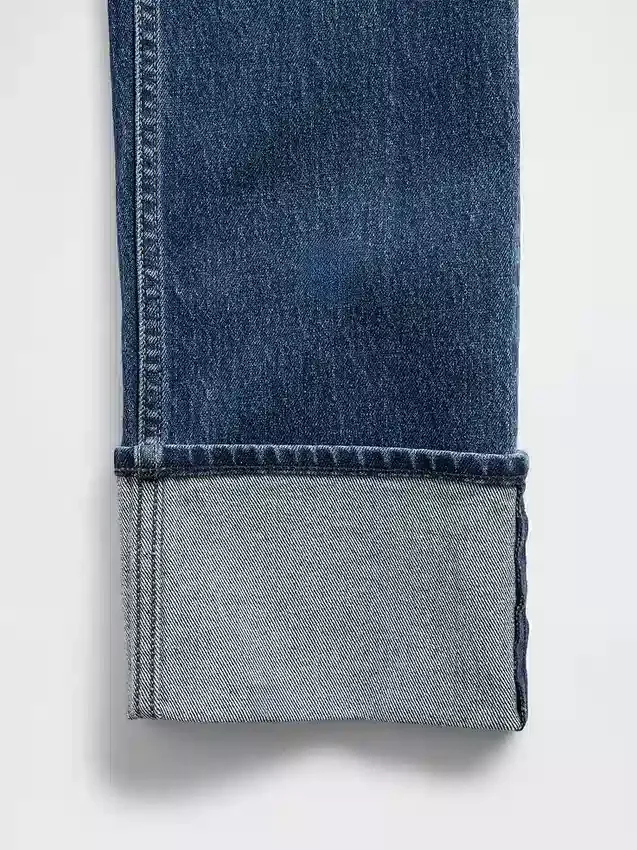 High Rise Cuffed '90S Slim Straight Jeans
