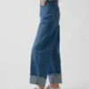 High Rise Cuffed Barrel Jeans