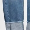 High Rise Cuffed Barrel Jeans