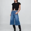 High Rise Culotte Jeans