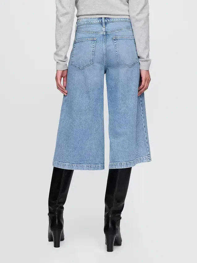 High Rise Culotte Jeans