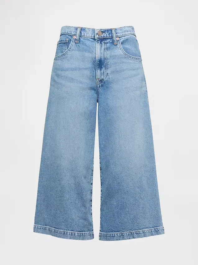 High Rise Culotte Jeans