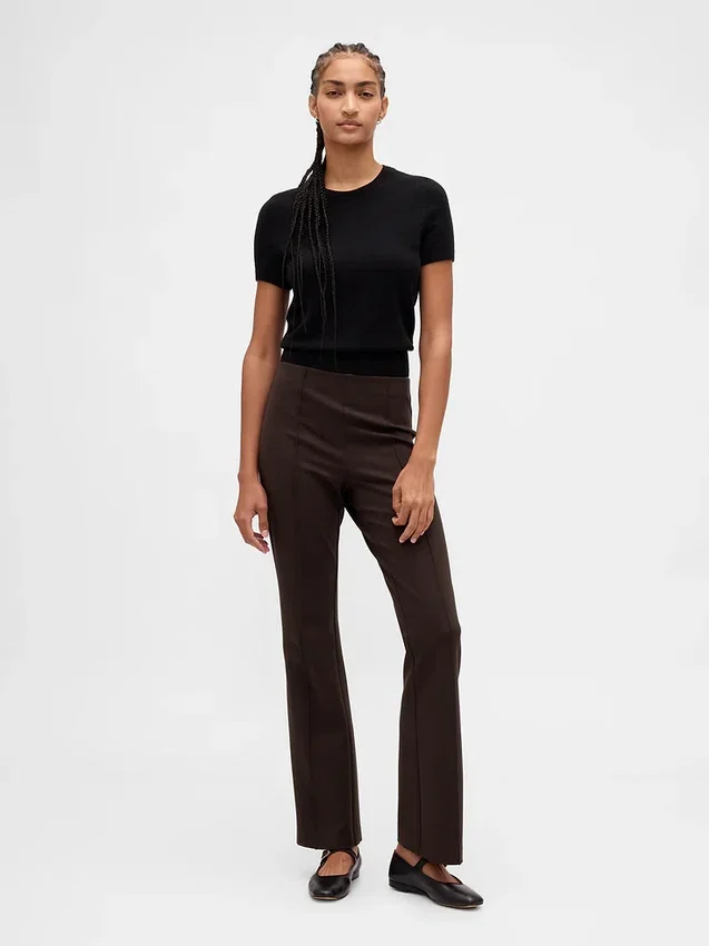 High Rise Double Knit Boot Pants