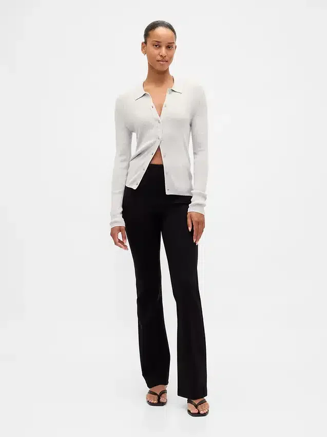 High Rise Double Knit Boot Pants