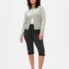High Rise Double Knit Capris