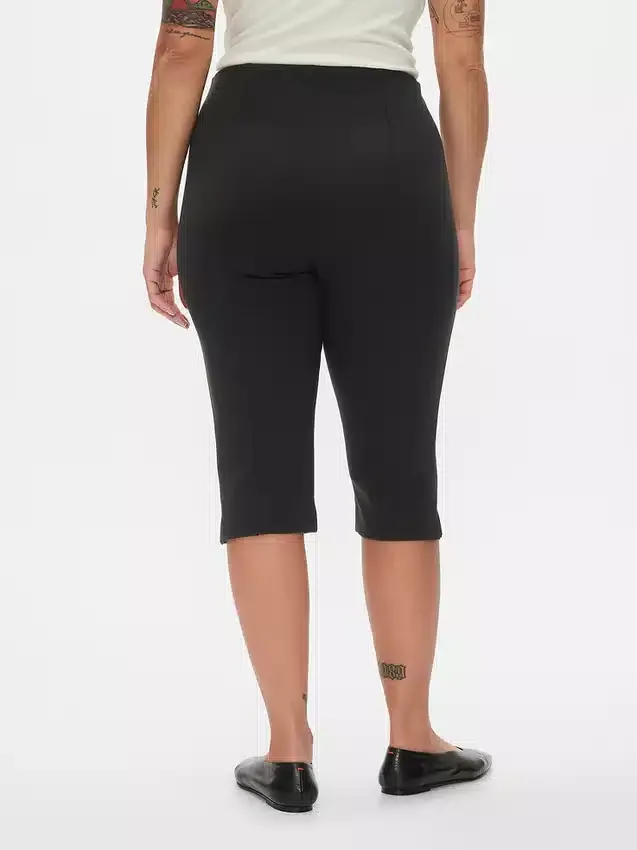 High Rise Double Knit Capris