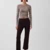High Rise Double Knit Crop Kick Pants