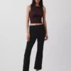 High Rise Double Knit Crop Kick Pants