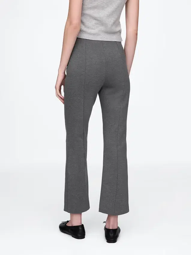 High Rise Double Knit Crop Kick Pants