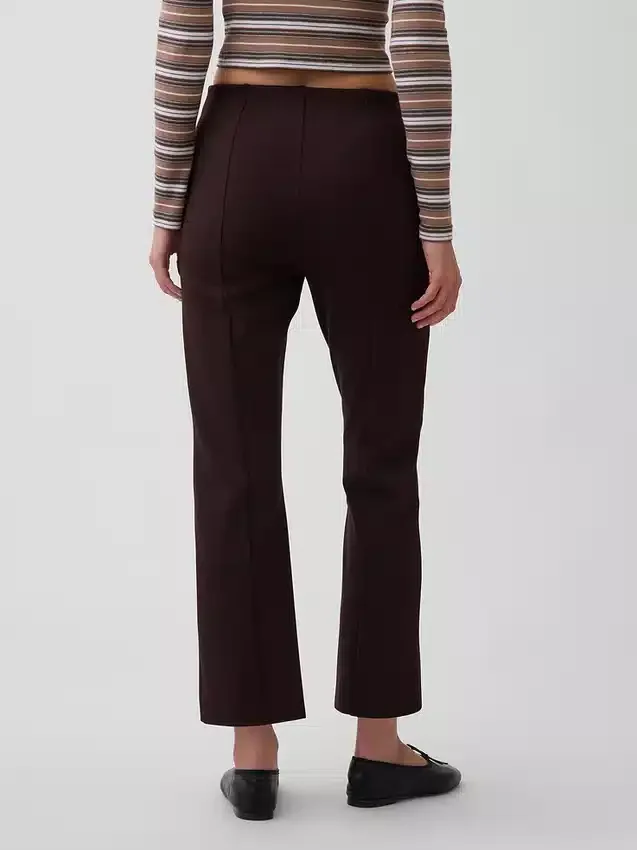 High Rise Double Knit Crop Kick Pants