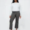 High Rise Double Knit Crop Kick Pants