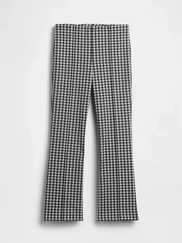 High Rise Double Knit Crop Kick Pants