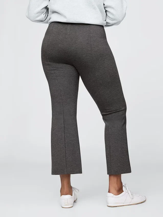 High Rise Double Knit Crop Kick Pants