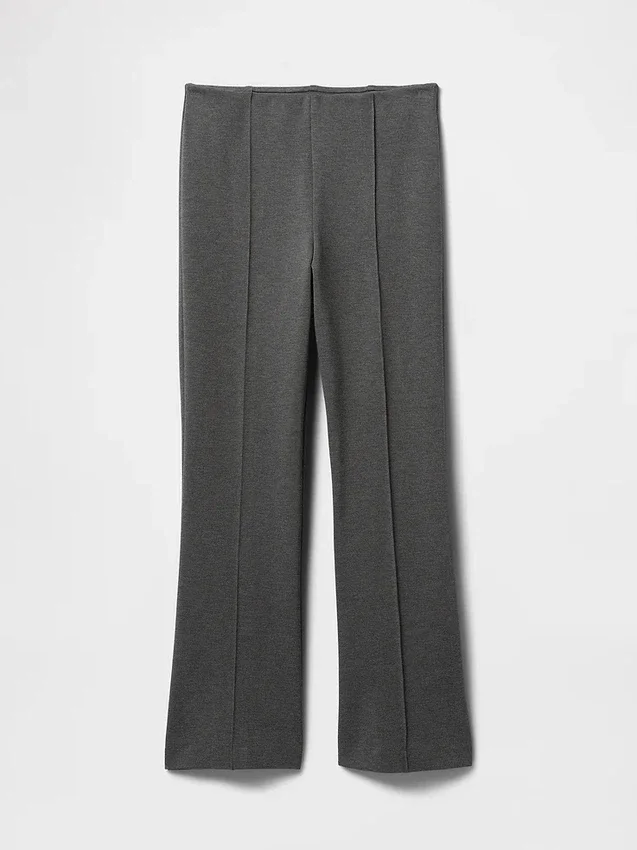 High Rise Double Knit Crop Kick Pants