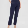 High Rise Double Knit Slim Crop Pants