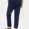 High Rise Double Knit Slim Crop Pants