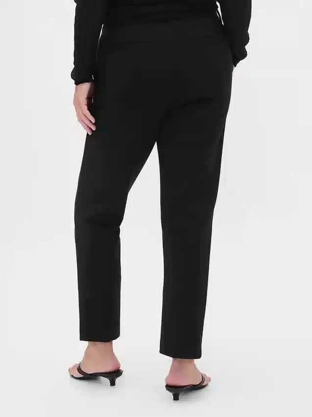High Rise Double Knit Slim Crop Pants