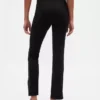 High Rise Double Knit Split-Hem Flare Pants