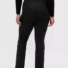 High Rise Double Knit Split-Hem Flare Pants