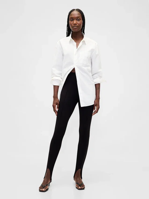 High Rise Double Knit Stirrup Pants