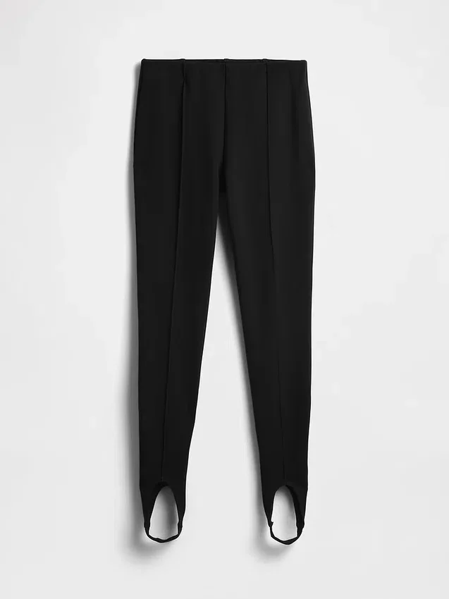 High Rise Double Knit Stirrup Pants