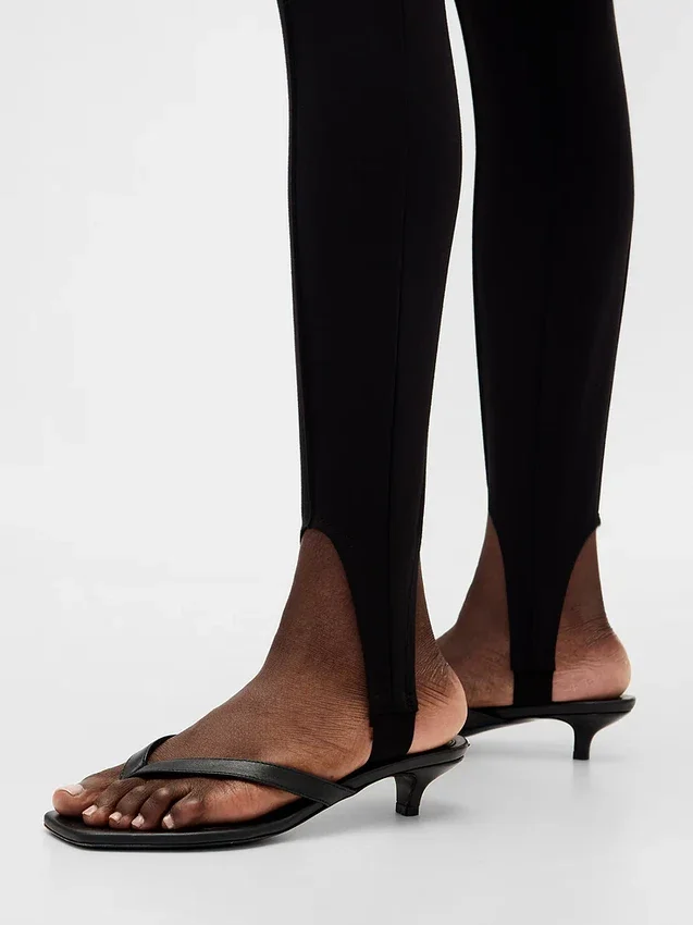 High Rise Double Knit Stirrup Pants