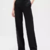 High Rise Double Knit Wide-Leg Pants