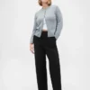 High Rise Double Knit Wide-Leg Pants