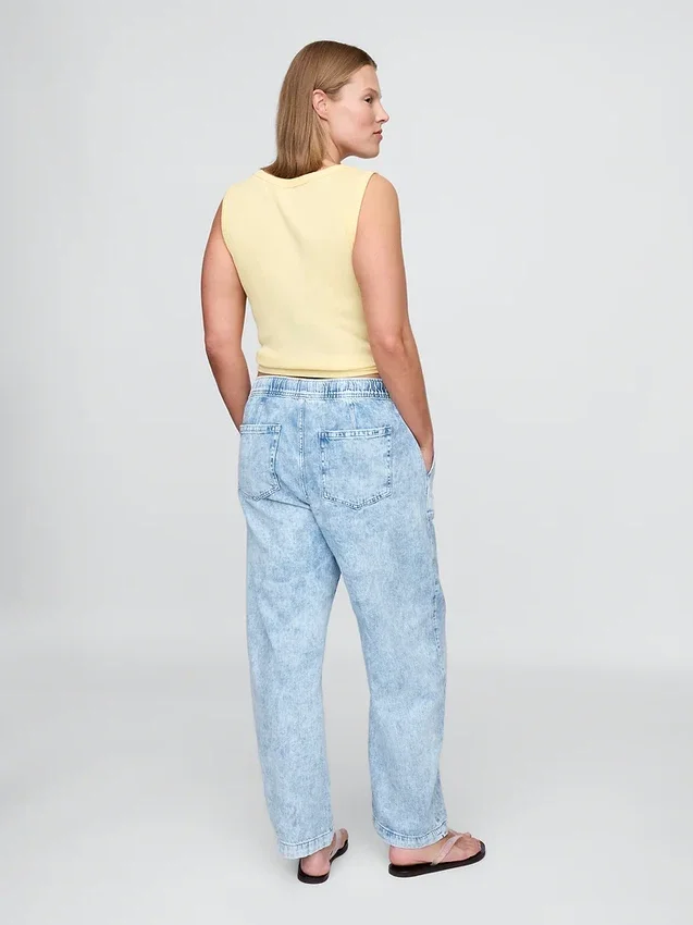 High Rise Easy Barrel Jeans