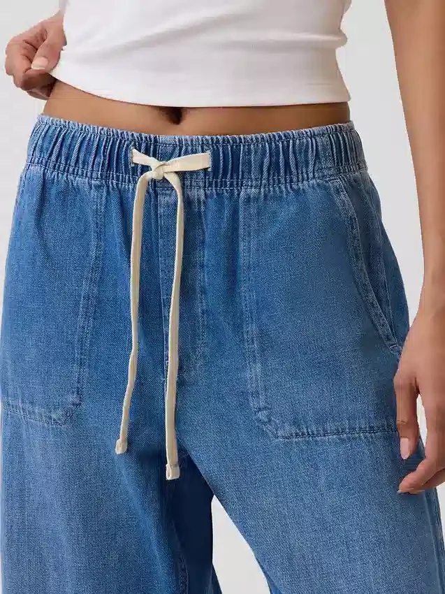 High Rise Easy Barrel Jeans