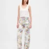 High Rise Floral Barrel Jeans