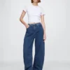High Rise Knit Horseshoe Jeans