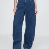 High Rise Knit Horseshoe Jeans