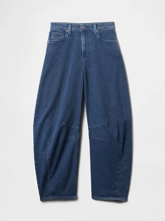 High Rise Knit Horseshoe Jeans