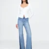 High Rise Patched '70S Flare Jeans
