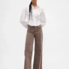 High Rise Stride Corduroy Wide-Leg Pants