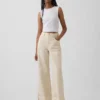 High Rise Stride Wide-Leg Ankle Jeans