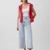 High Rise Stride Wide-Leg Ankle Jeans