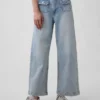 High Rise Stride Wide-Leg Ankle Jeans