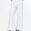 High Rise Stride Wide-Leg Ankle Jeans