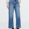 High Rise Stride Wide-Leg Ankle Jeans