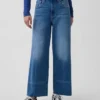 High Rise Stride Wide-Leg Ankle Jeans
