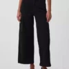 High Rise Stride Wide-Leg Ankle Jeans