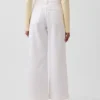 High Rise Stride Wide-Leg Ankle Jeans